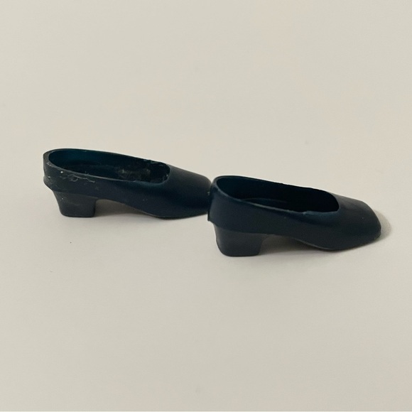 Vintage Barbie Black Shoes Doll Accessory Korea - Picture 8 of 14